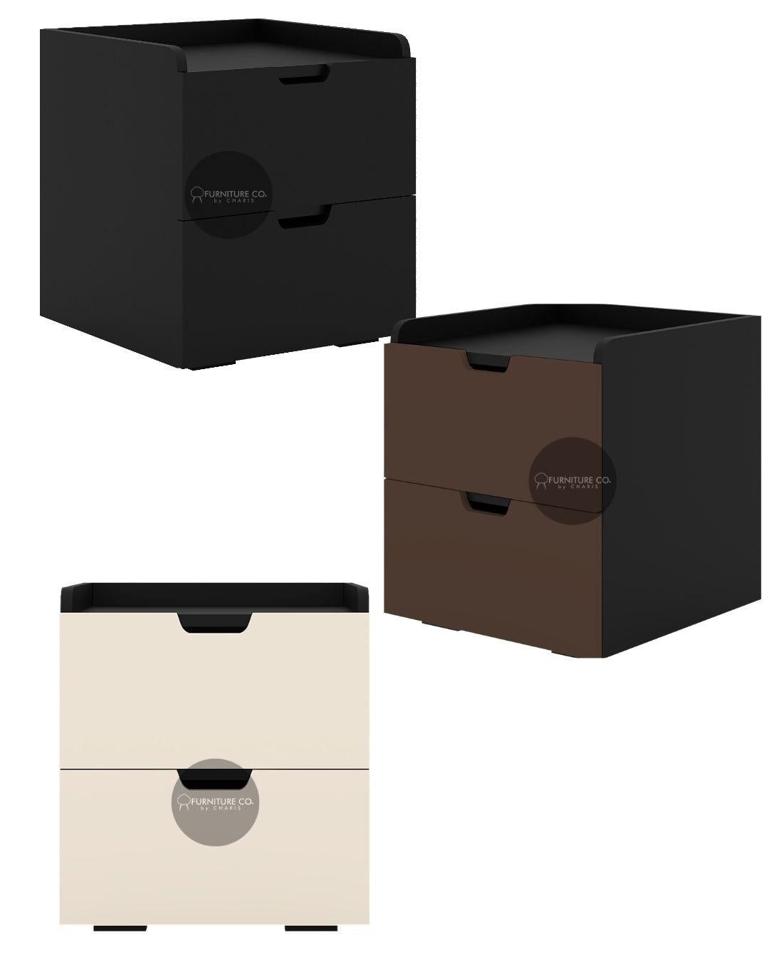 2-Drawer Bedside Pedestals (low block legs)