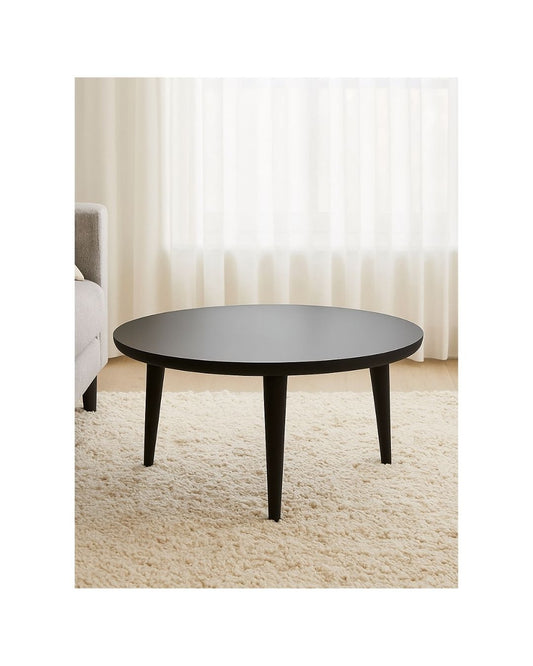 All black matt round coffee table