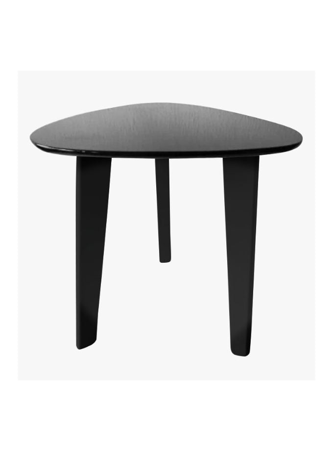 All-black matt egg-shaped side table