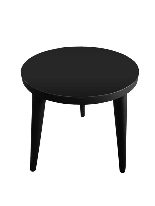 All black Matt round side table