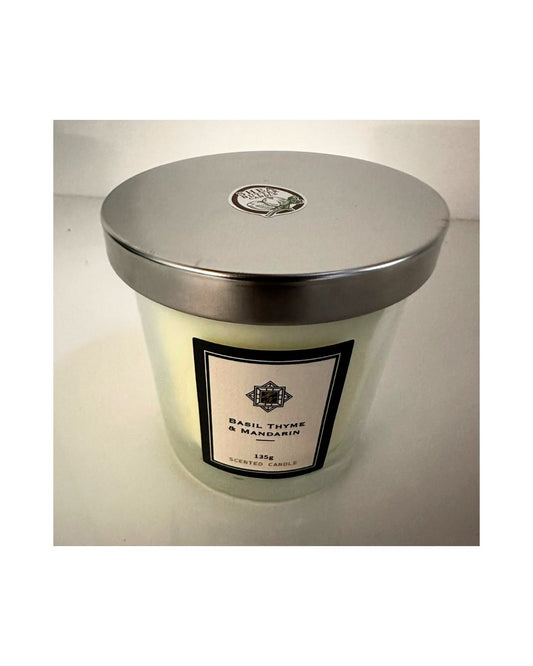 Basil, Thyme and Mandarin Scented Candle (135g)