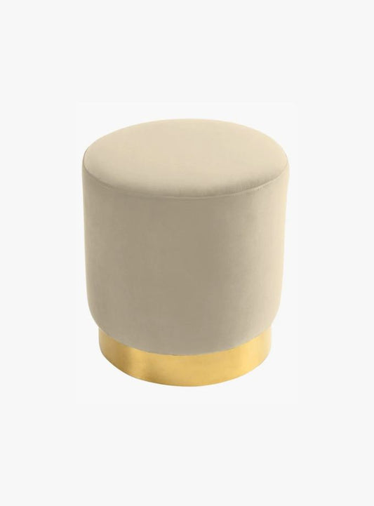 Velvet and Gold Ottoman