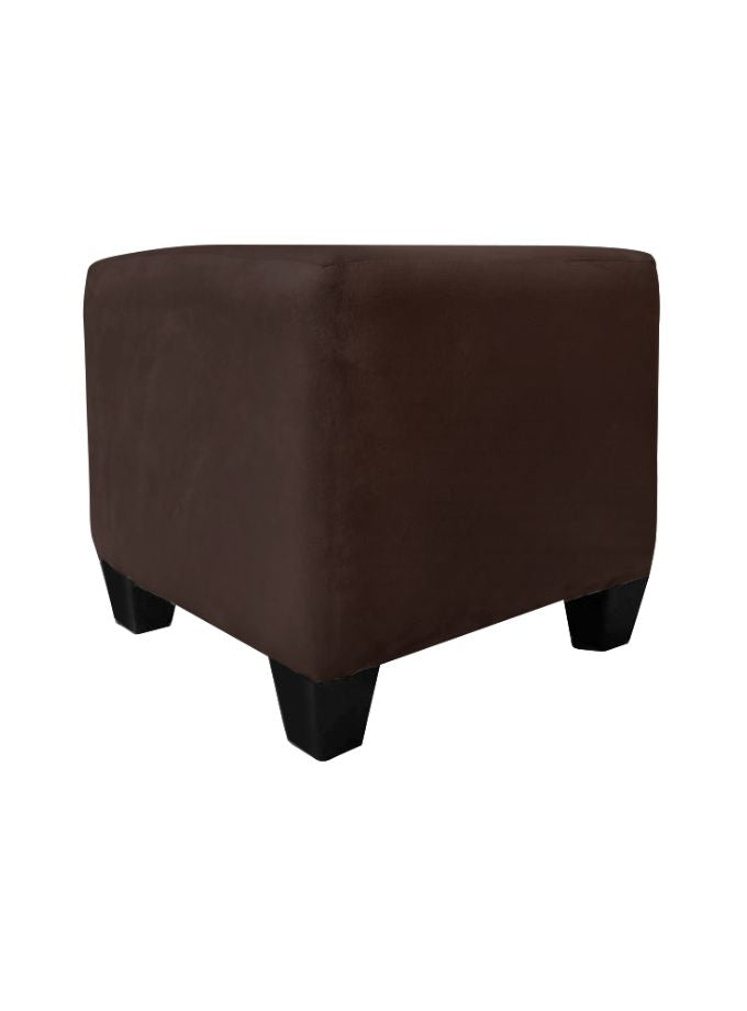 Cube velvet ottoman