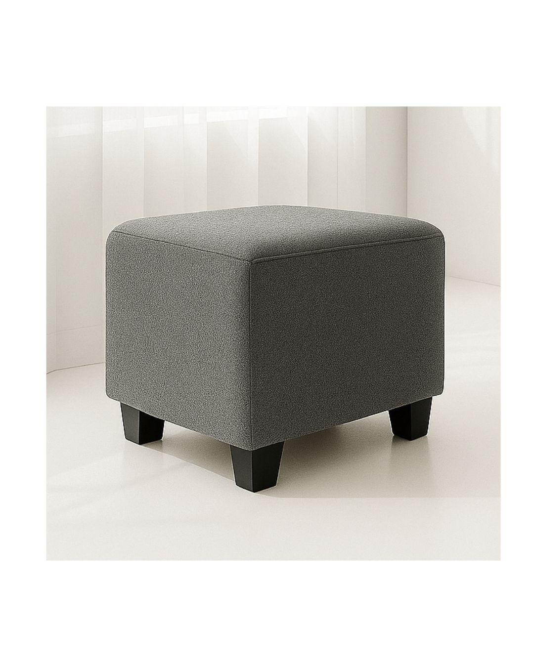 Cube velvet ottoman
