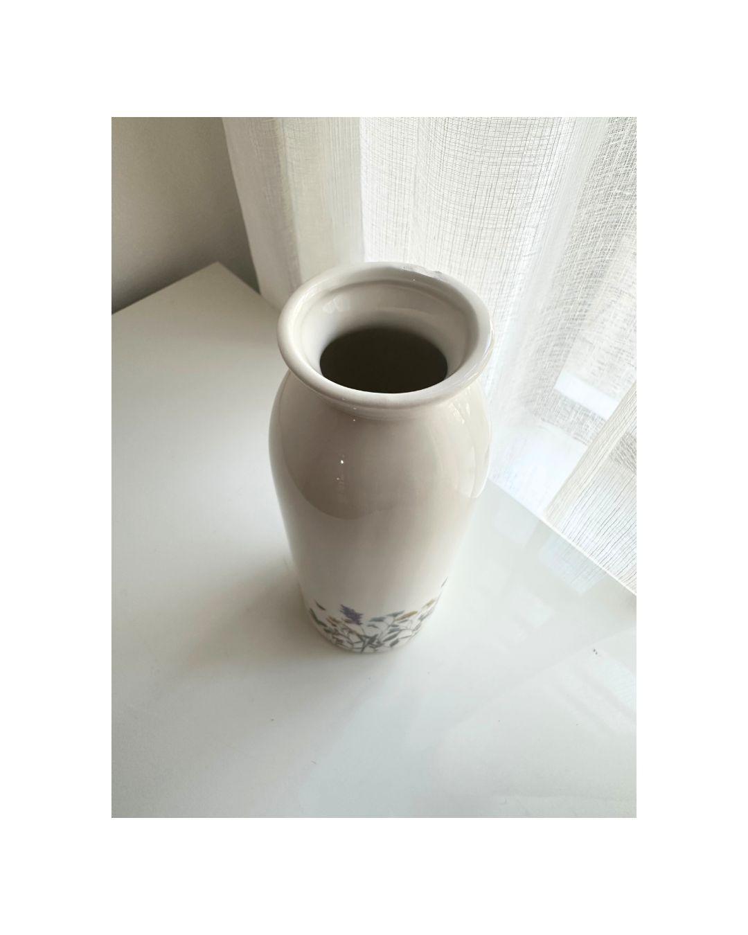 Floral Print Ceramic Vase