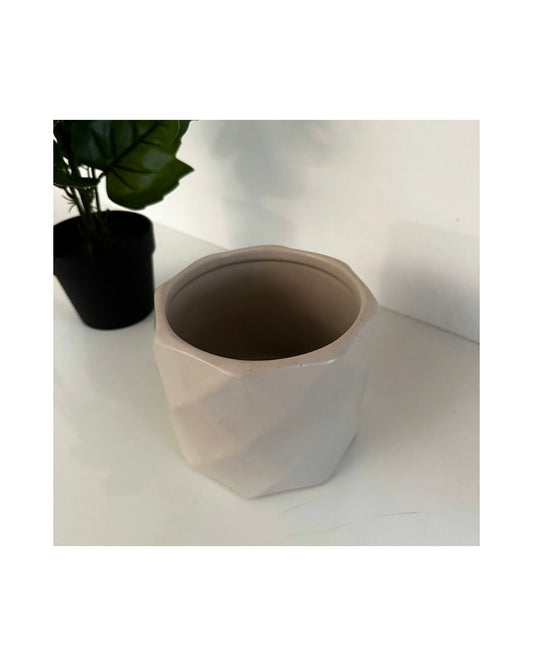 GEO Ceramic Planter Ochre