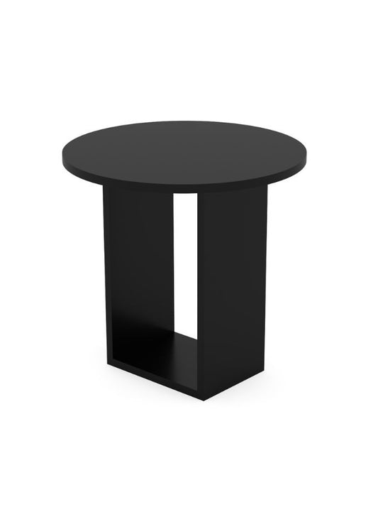Matt black Geo side table round