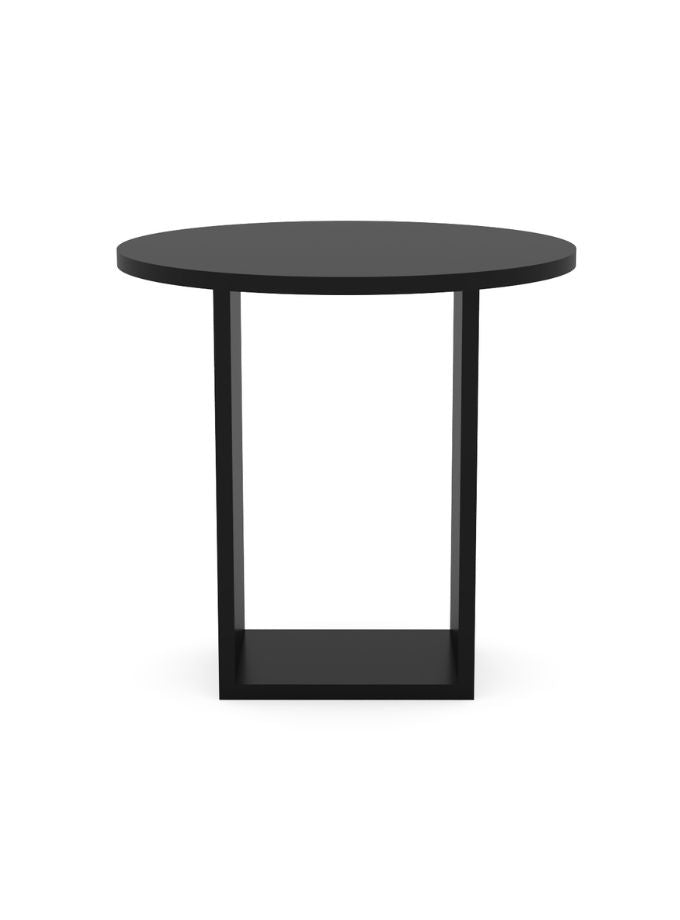 Matt black Geo side table round
