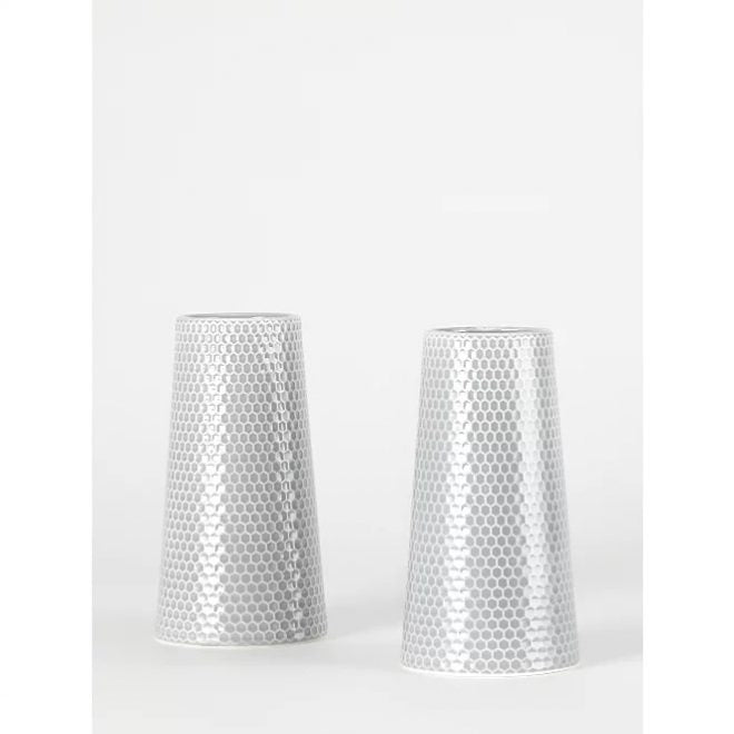 Grey Honeycomb vase