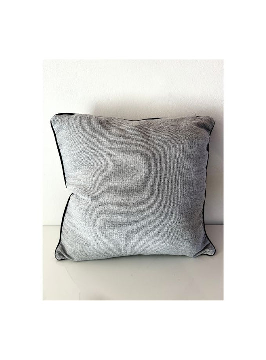 Grey and Black Textured Pillow (45cm x 45cm)