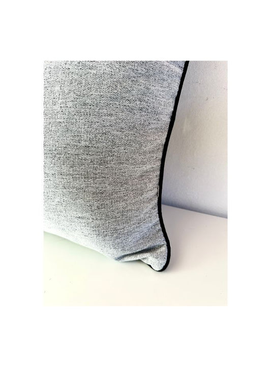 Grey and Black Textured Pillow (45cm x 45cm)