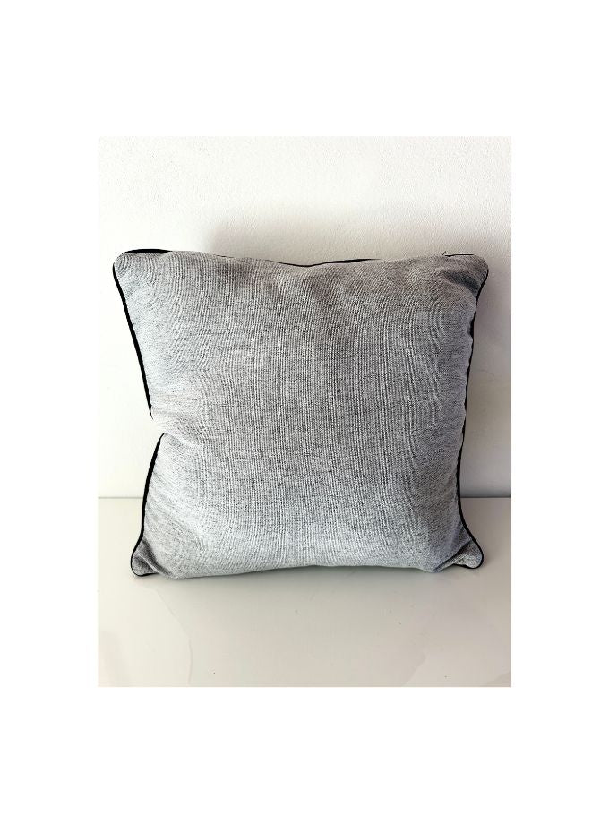Grey and Black Textured Pillow (45cm x 45cm)