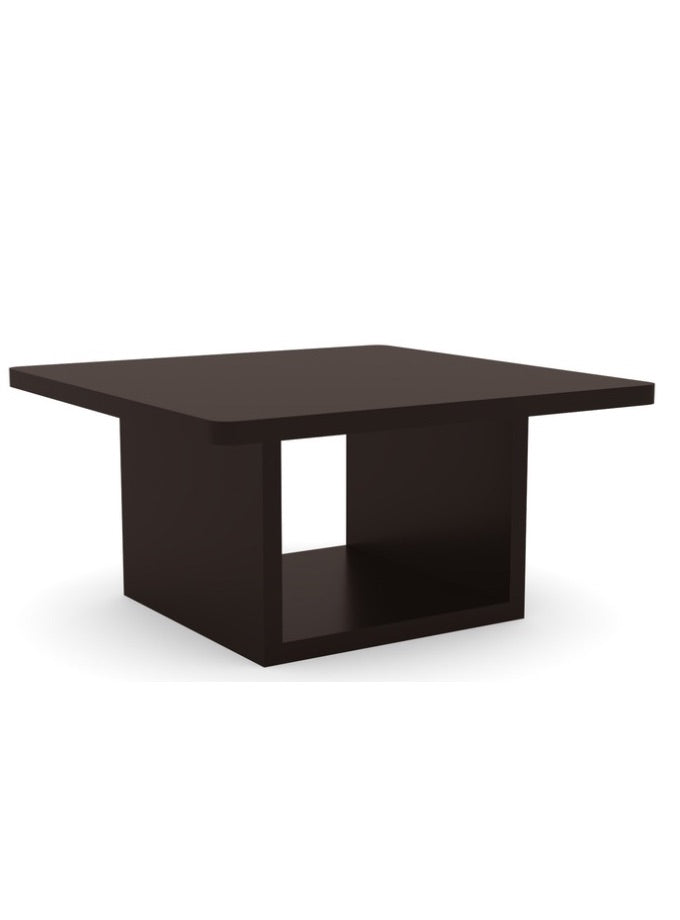 The Geo coffee table square Choc-Brown