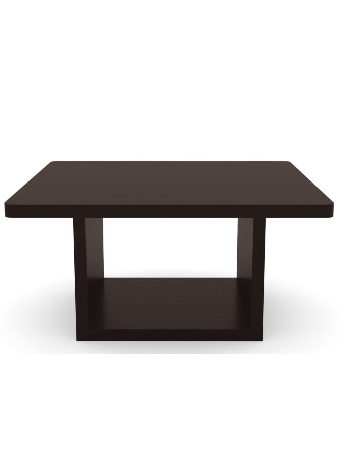 The Geo coffee table square Choc-Brown