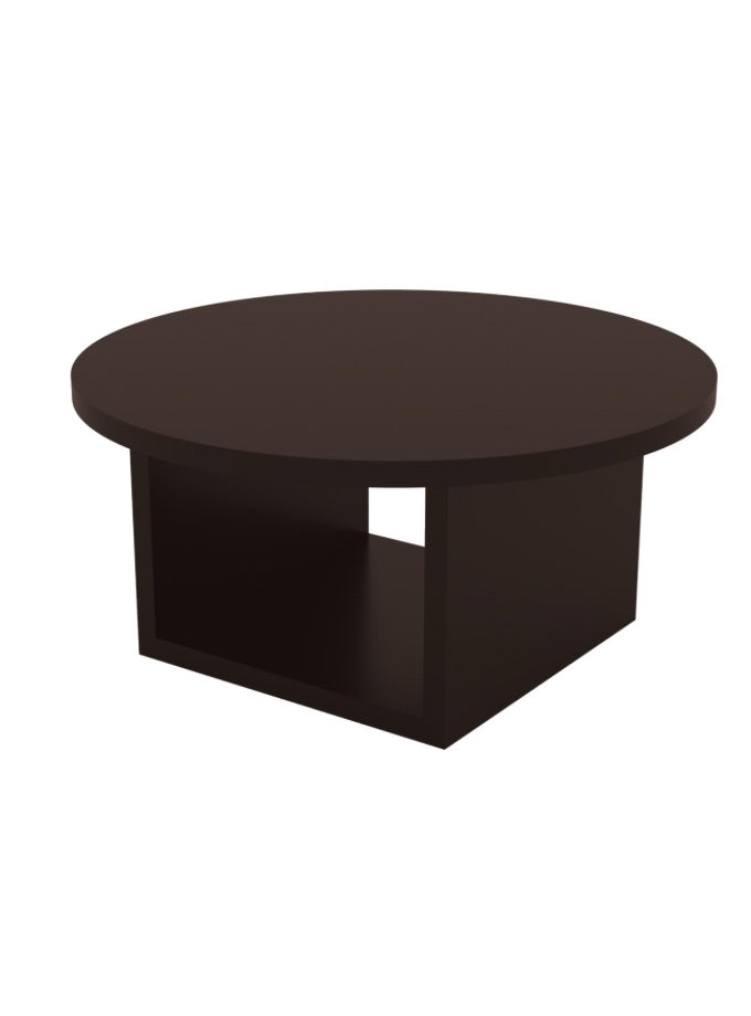 The Geo coffee table round Choc-Brown