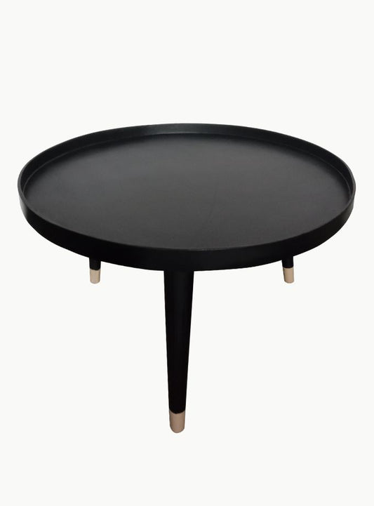 Matt black recessed top coffee table