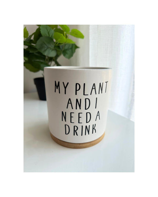 My Plant and I Text Planter