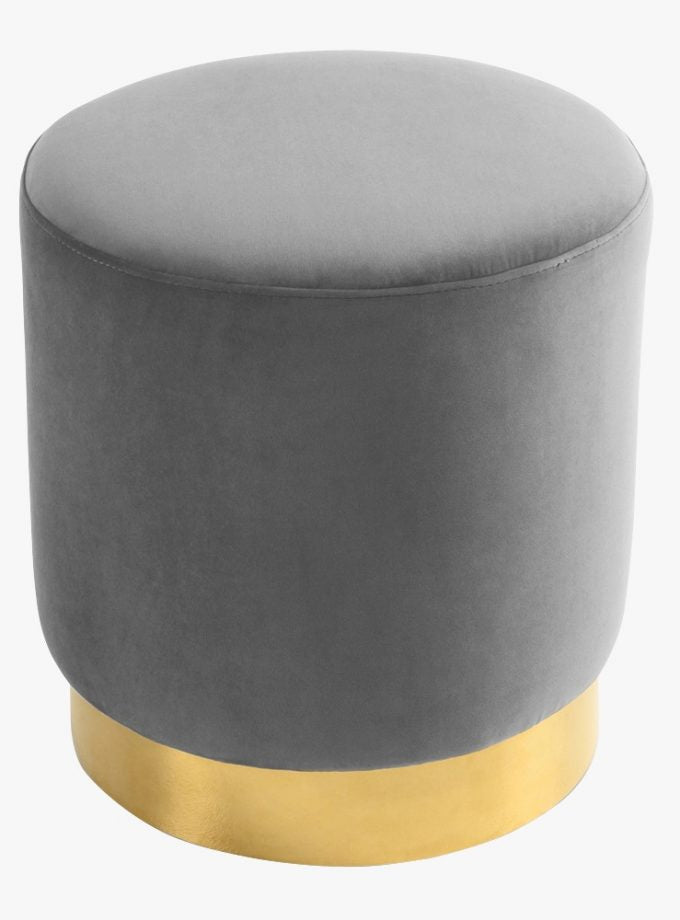 Velvet and Gold Ottomans