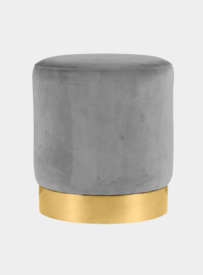 Velvet and Gold Ottoman