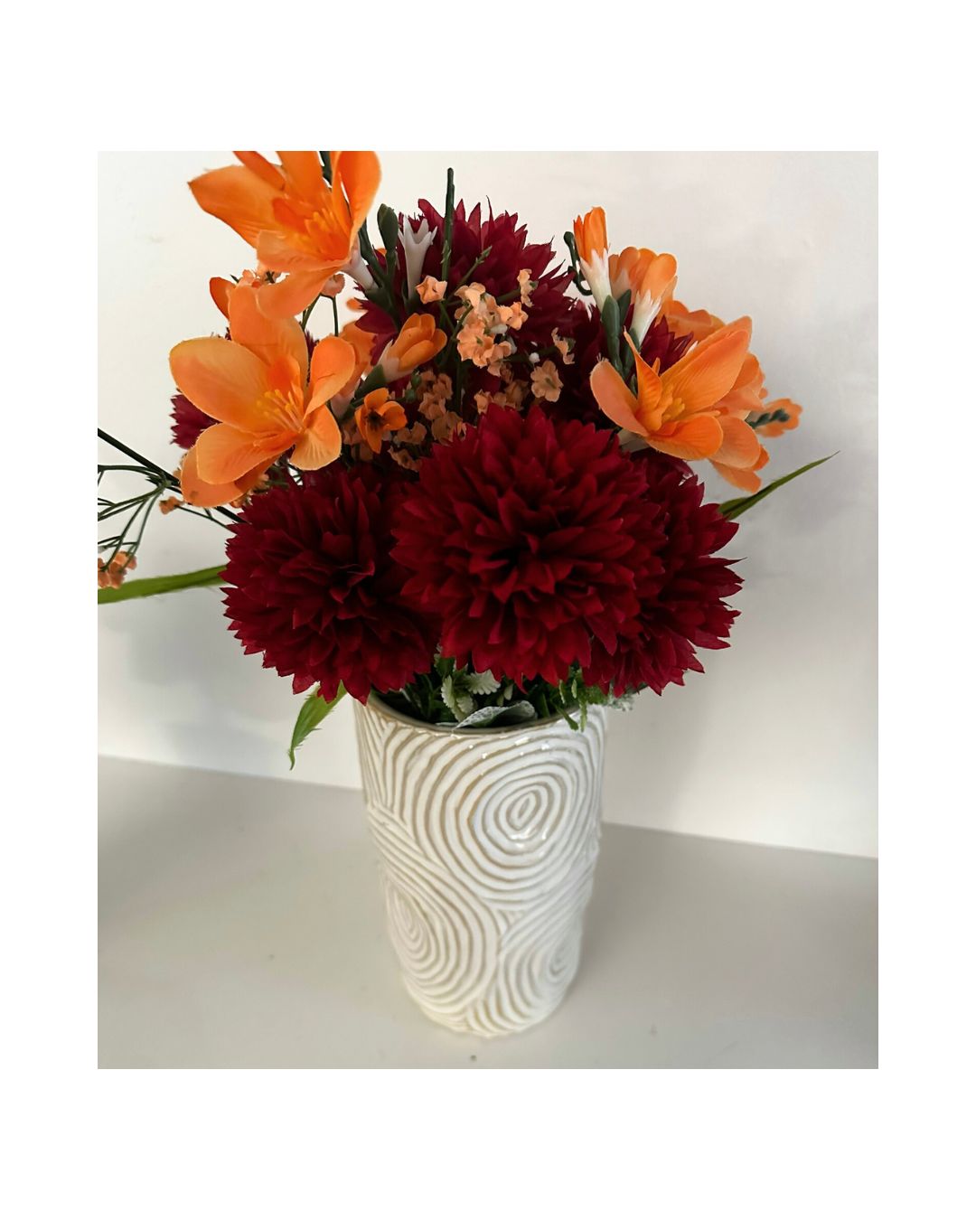 Wave Ceramic Vase Ochre