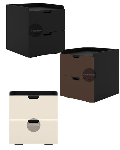 2-Drawer Bedside Pedestals (low block legs)