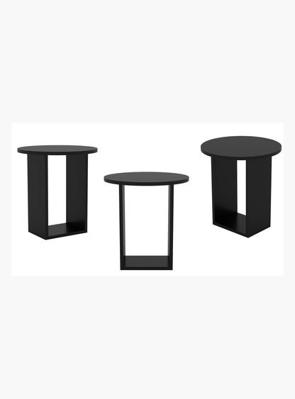 Matt black Geo side table square