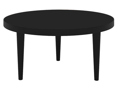 All black matt round coffee table