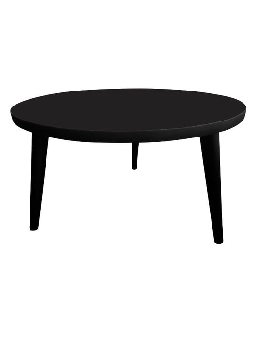 All black matt round coffee table