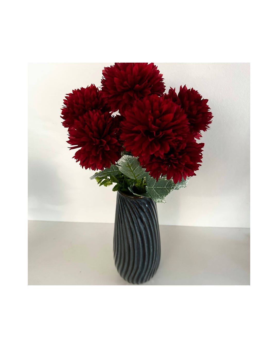 Swirl Ceramic Vase Blue