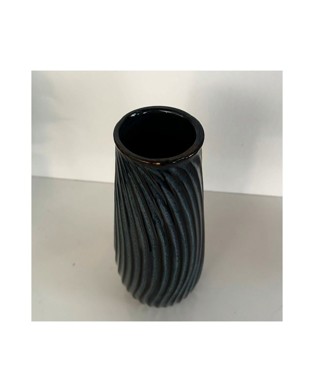 Swirl Ceramic Vase Blue