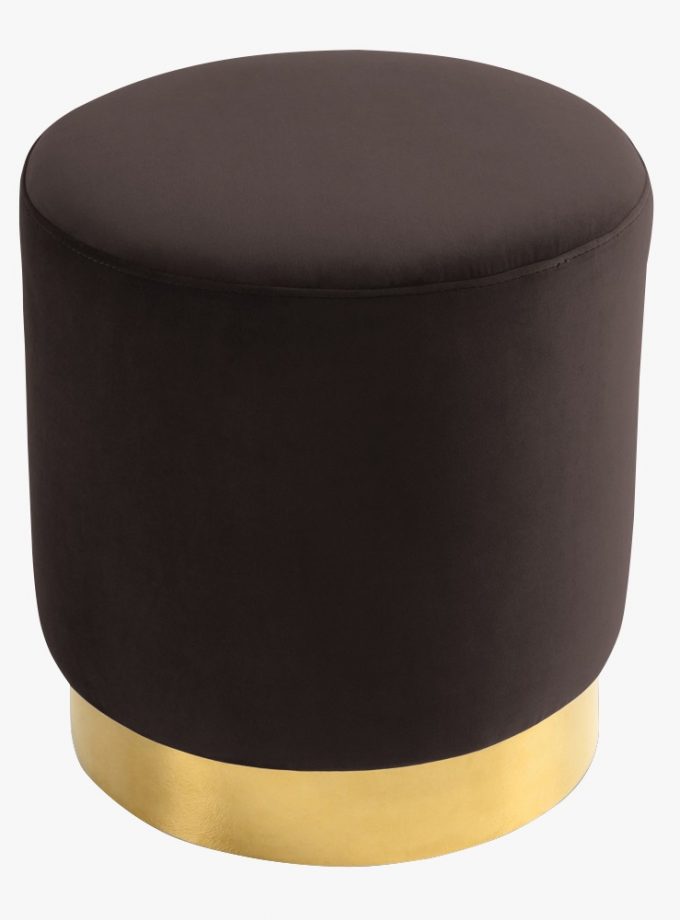 Gold and store black ottoman