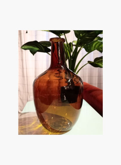 Bronze glass bottle vase large