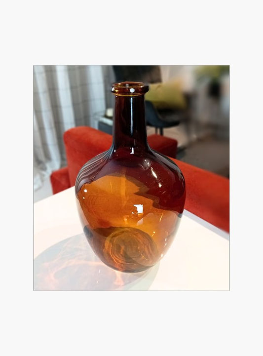 Bronze glass bottle vase large