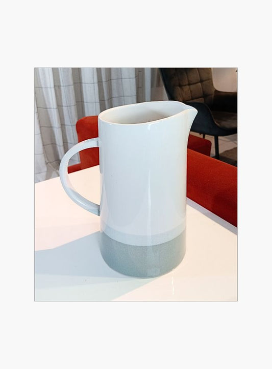 Two-toned ceramic pitcher vase