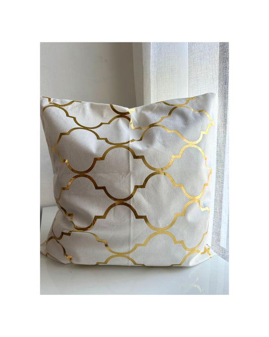 Chevron Foil Print Pillow (43cm x 43cm)