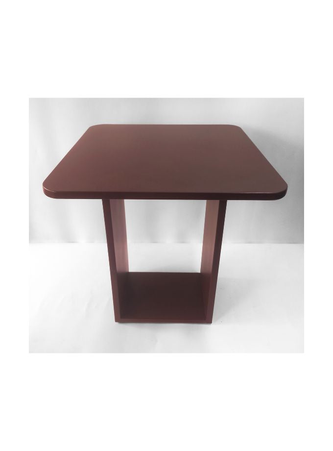 Matt Choc-Brown Geo side table square