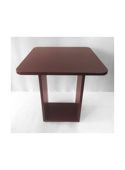 Matt Choc-Brown Geo side table square