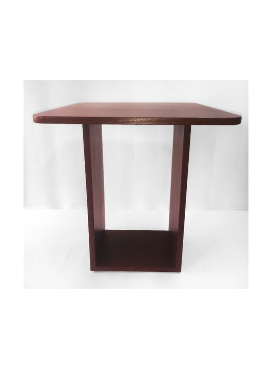 Matt Choc-Brown Geo side table square