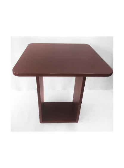 Matt Choc-Brown Geo side table square