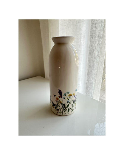 Floral Print Ceramic Vase