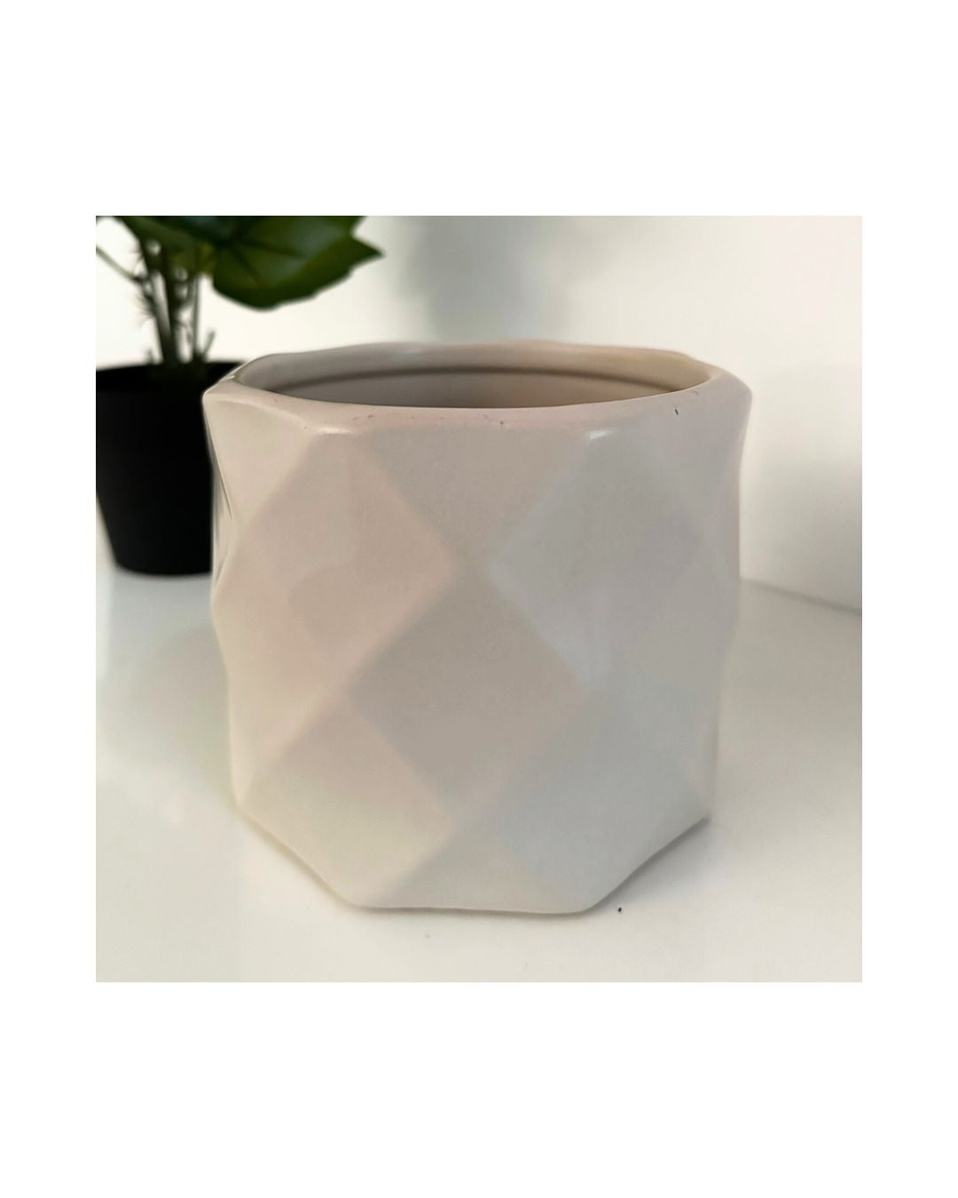 GEO Ceramic Planter Ochre