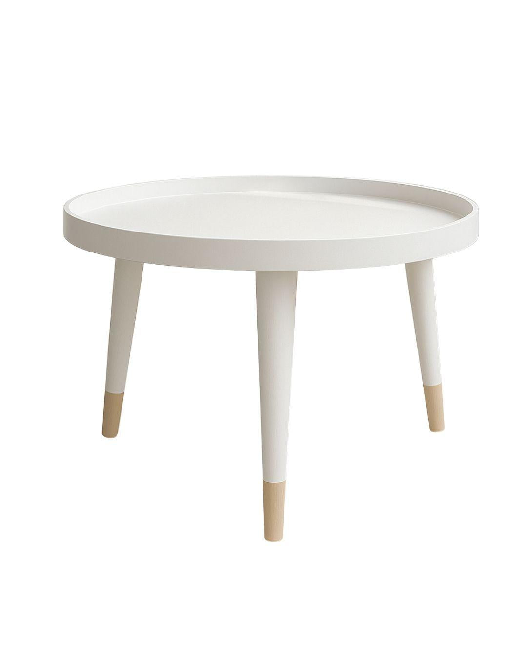 Matt white recessed top coffee table