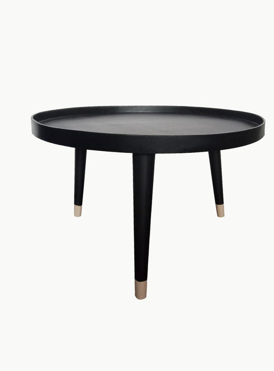 Matt black round Coffee table