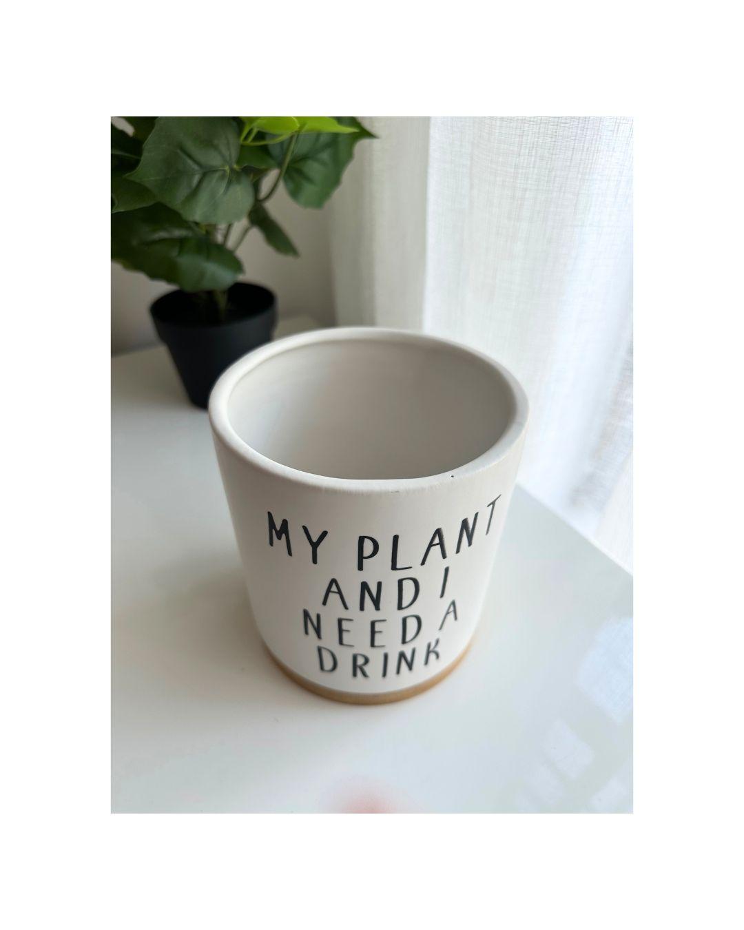 My Plant and I Text Planter