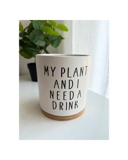 My Plant and I Text Planter
