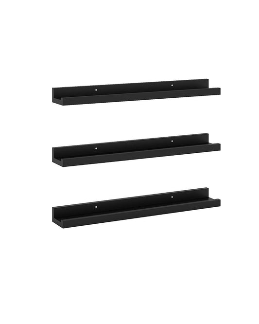 Set of 3 EQUAL Black Floating Shelves (CUSTOM PRE-ORDER)