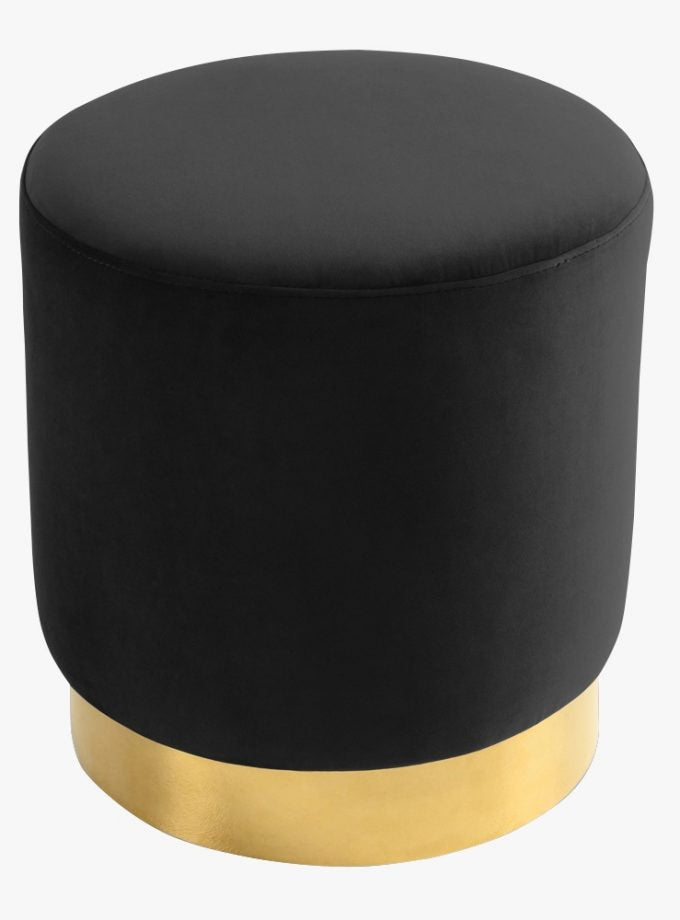 Velvet and online gold ottoman