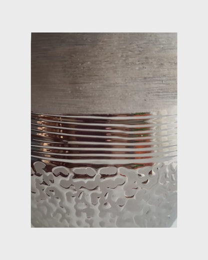 Textured Gunmetal Grey Vase