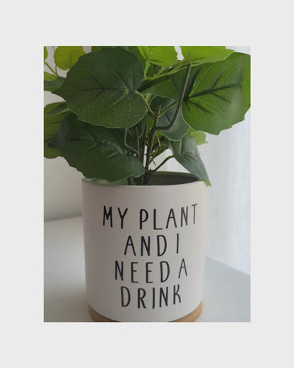 My Plant and I Text Planter